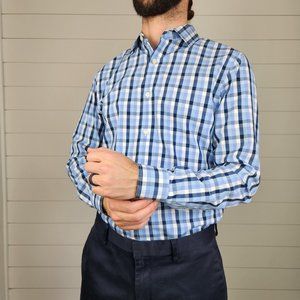 Banana Republic | Dress Shirt | Men's | Slim | Small | Blue Tattersall